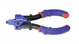 Фото товара «Заклепочник WORKPRO 250 мм двуручный + 3 размерных насадки (WP225004)»