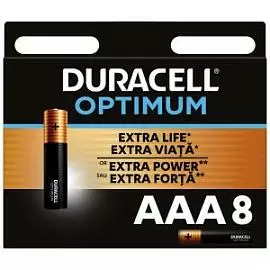 Фото товара «Батарейки Duracell Optimum AAA LR03 алкалиновые (8 шт)»