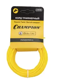 Фото товара «Леска для триммера Champion Square Twist 2,0 мм/15 м витая»