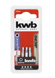 Фото товара «Набор бит KWB Micro Robertson SQ 0, 1, 2 28 мм (3 шт)»