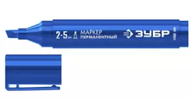 Фото товара «Маркер перманетный Зубр МП-300К 2-5 мм, синий клиновидный»