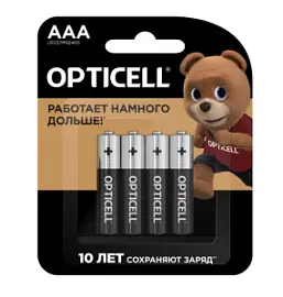 Фото товара «Батарейки Opticell Basic AAA LR03 алкалиновые (4 шт) »