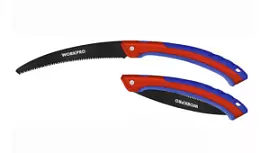 Фото товара «Ножовка садовая WORKPRO 250 мм складная с изогнутым лезвием (WP333003)»