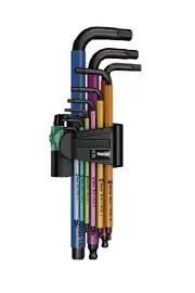 Фото товара «Набор ключей шестигранных Wera Multicolour BlackLaser 1,5-10 мм с шаром (9 шт) »