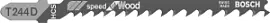 Фото товара «Пилка для лобзика Bosch T 244 D Speed for Wood 100 мм (1 шт)»