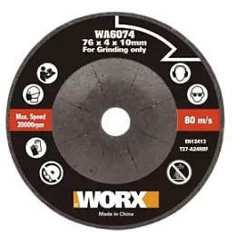 Фото товара «Диск шлифовальный по металлу Worx 76х4х10 мм»